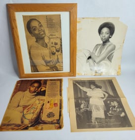 Arline Burks Gant Fashion Designer/Actress Portfolio Photos and Runway newspaper clippings and Ads