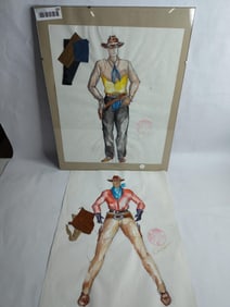 Official Costume Designers Guild # 256 Costume Designer Professional Sketches Artist signed