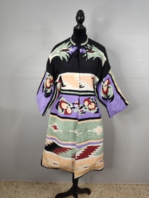 1980s Michaele Vollbrach Quilted Robe