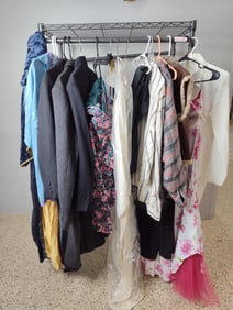 Rack of Designer, Ceremonial, Vintage and high end clothing