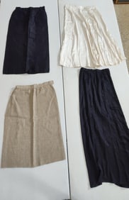 Onyx Custom Designer line of Vintage formal skirts in linen and silk