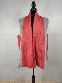 Arline of Beverly Hills Vintage Custom Designer Linen sleeveless coat