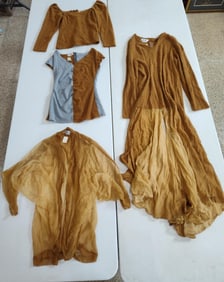 Onyx & ArlineCustom Designer angora and silk clothing lot inc. tops and gown