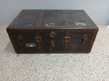 Vintage Steam Punk Trunk w/ Brass hardware