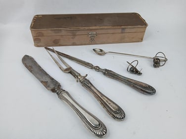 Sterling Silver Lot inc. Earrings and Serving Ware