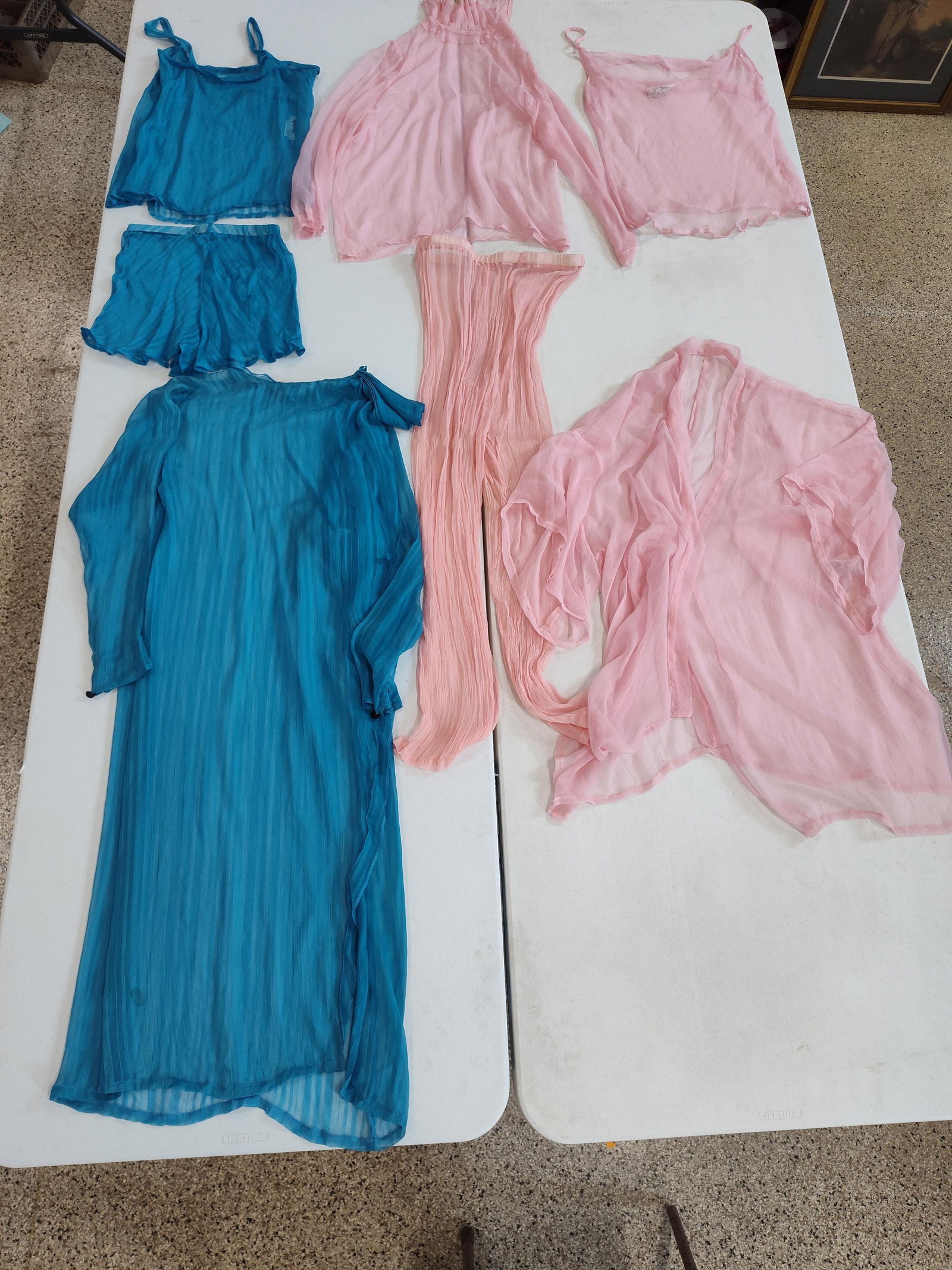 Onyx Custom Designer Silk Lot of Camis and Gowns: Size 12-14