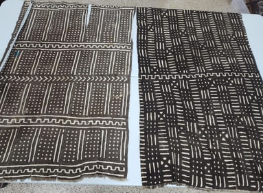African Mud Cloth Hand Dyed Textile Lot