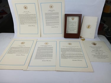 Official White House Documentation For Nelson Mandela and President Clinton Memorabilia