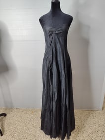 Onyx Custom Designer Silk/Taffeta strapless gown