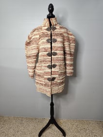 Hand Woven Wool Free People Intricate buckle Maxi Coat/jacket