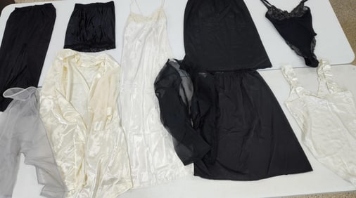 Lot of Sheer Cami's, shrugs, slips and robe