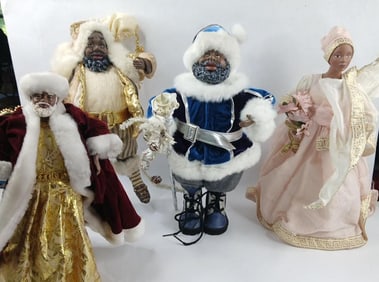 African American Santa and Angel Figures
