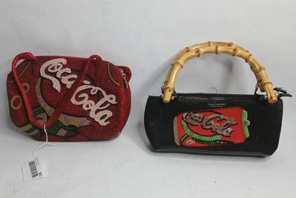 Coca-Cola Collectable hand bags Inc. Kate Spade and hand beaded lot of 2