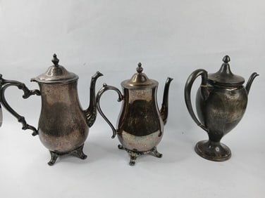 3- Silver Plated Pitchers