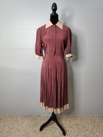 Polka Dot Albert Nippon 1980s Vintage Dress