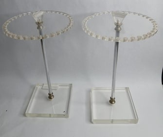 Mid Century Modern acrylic countertop store necklace displays