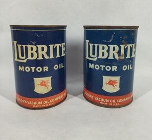 Mobiloil Lubrite Cans