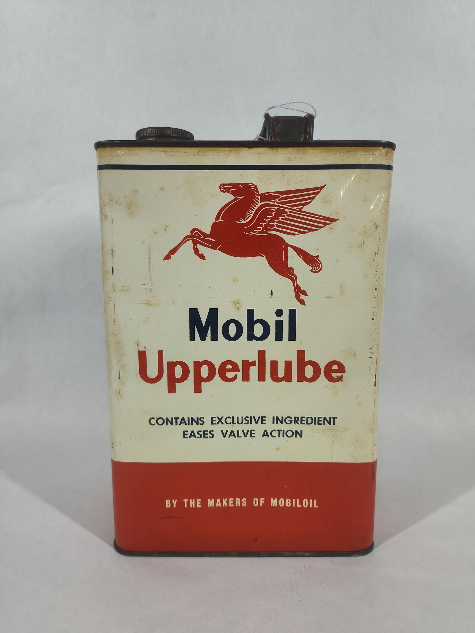 Mobiloil Upper Lube One Gallon Can: Empty can.