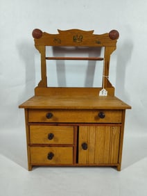 Miniature Oak Wash Stand