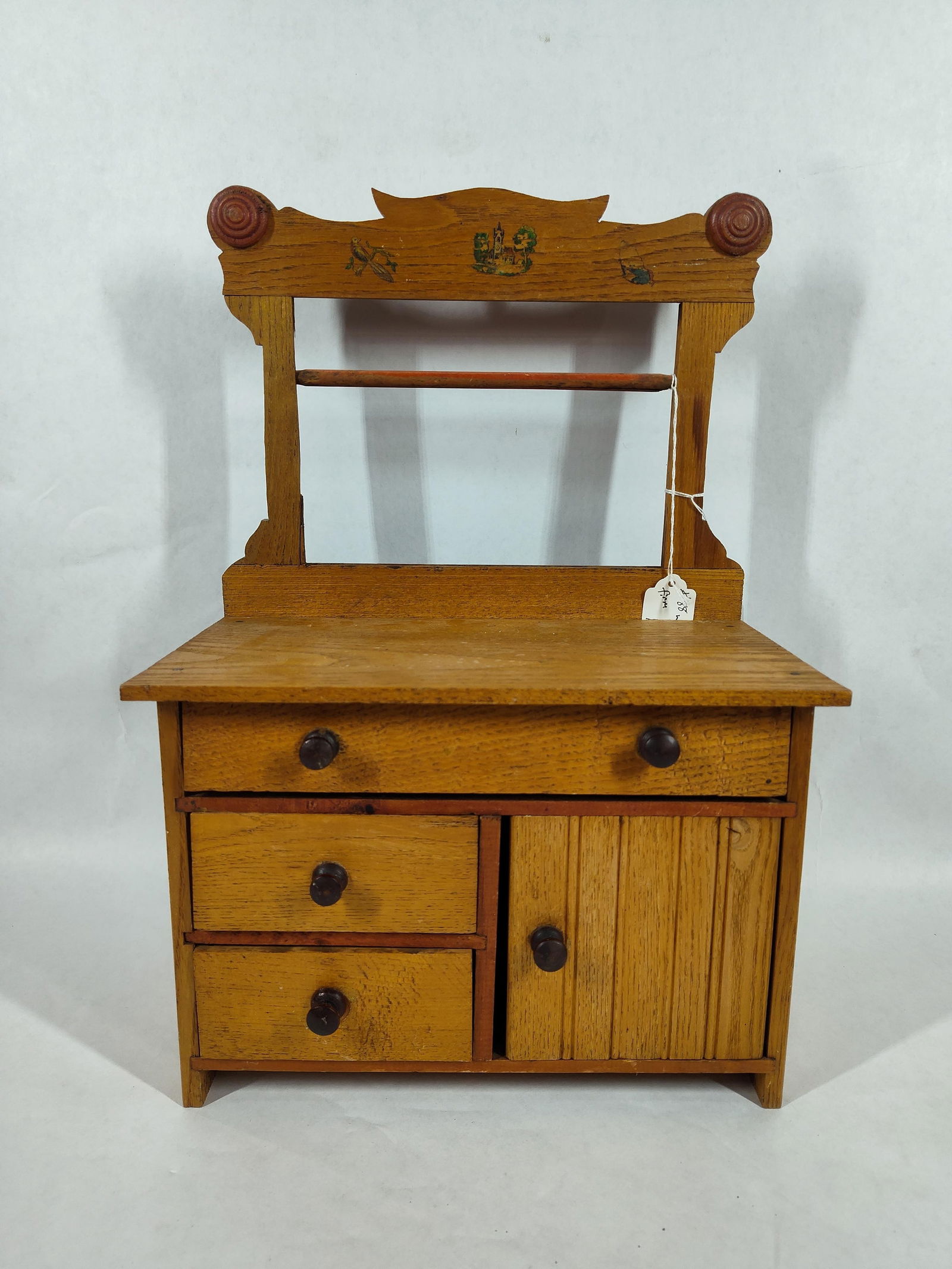 Miniature Oak Wash Stand (1 of 6)