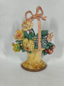 Hubley Rose Basket Doorstop