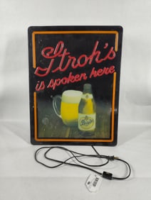 Stroh's Lighted Beer Sign