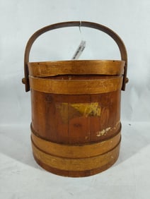 19th Century Banded Firkin Bucket