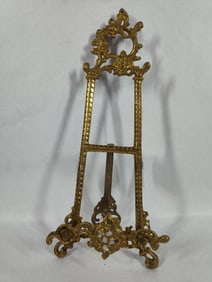 Brass ornate easel/display stand