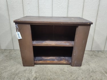 Painted Wall hanging Wood Open Front Shelved Cabinet
