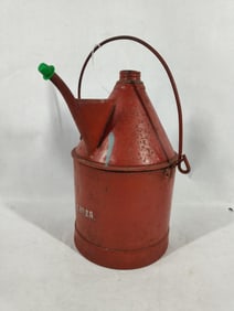 B & O Rail Road red painted kerosene can w/ handle