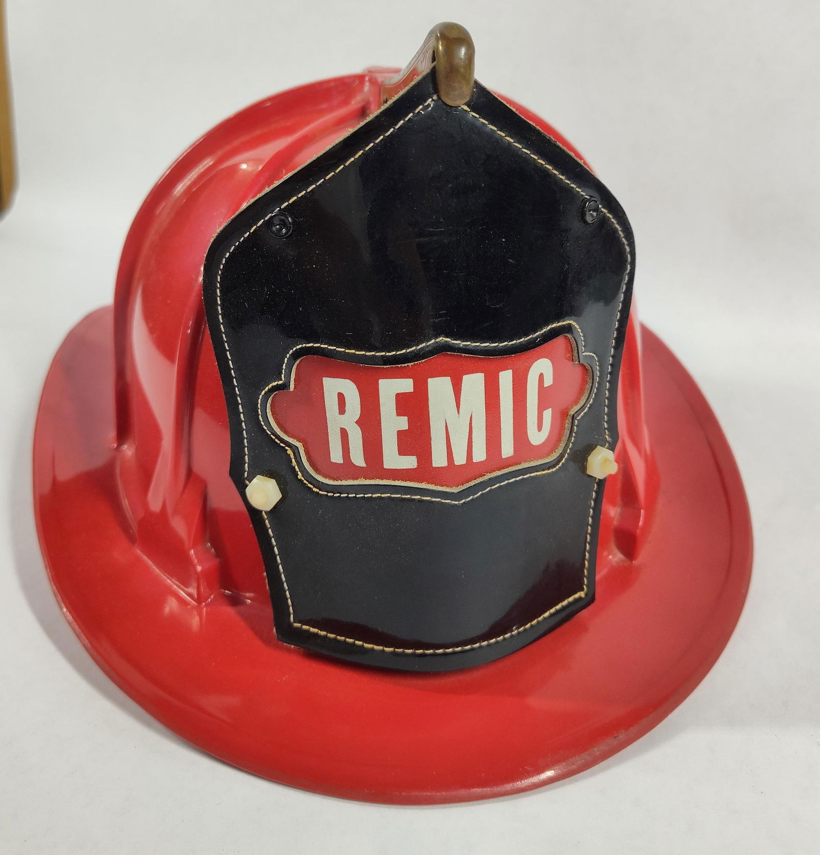 Cairns & Bros. Remic Fire  Helmet w/Brass Eagle Crown and leather patch no shield (1 of 6)