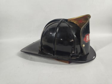 Cairns & Bros. Remic Fire  Helmet w/Brass Eagle Crown and leather patch no shield