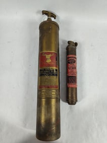Elkhart Brand  and Presto CB brass fire extinguishers