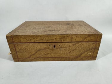 Birdseye Maple Painted Document Box
