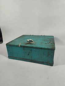 Small Green Painted Storage Box