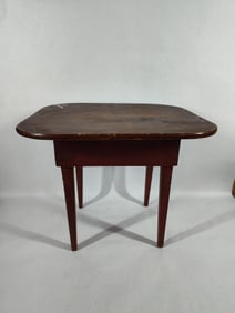 Adorable Red Painted Mini Farm Table