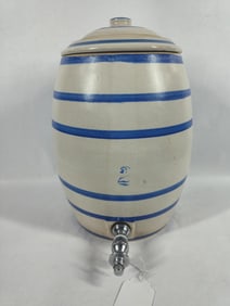 2 Gallon Striped Stoneware Water Crock