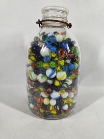 One Gallon Jar Of Marbles and Shooters