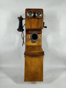 Western Electric Co Oak Wall Phone