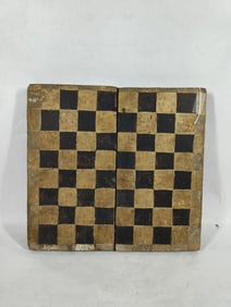 19th Century American Folk Art Wood Checker Board