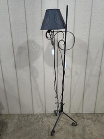 Primitive Punched Tin shade Floor lamp electrified