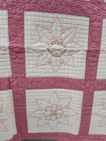 Floral Pattern Hand stitched Quilt