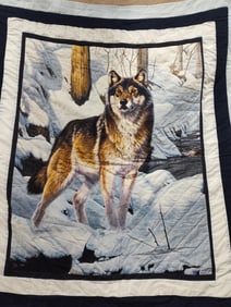 Handmade Wolf Amish Quilt