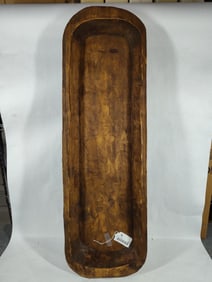 Large Hand Carved Wooden Dough Bowl