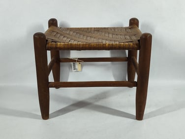 Country Splint Seat Cricket Stool