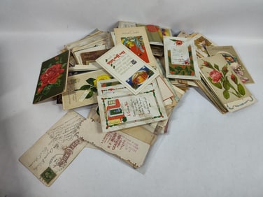 Early Holiday Postcards, Advertising, and Paper Items