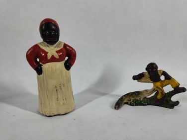 Aunt Jemima & Boy with Alligator Cast Iron