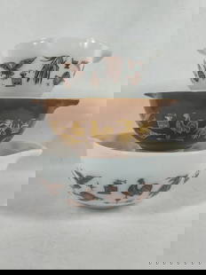 Early American Pyrex Cinderella Mixing Bowls: Lot of 3 nesting bowls. All are in good condition.