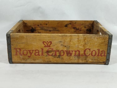 RC Cola Akron/Canton Wood handled Carrying Soda Crate