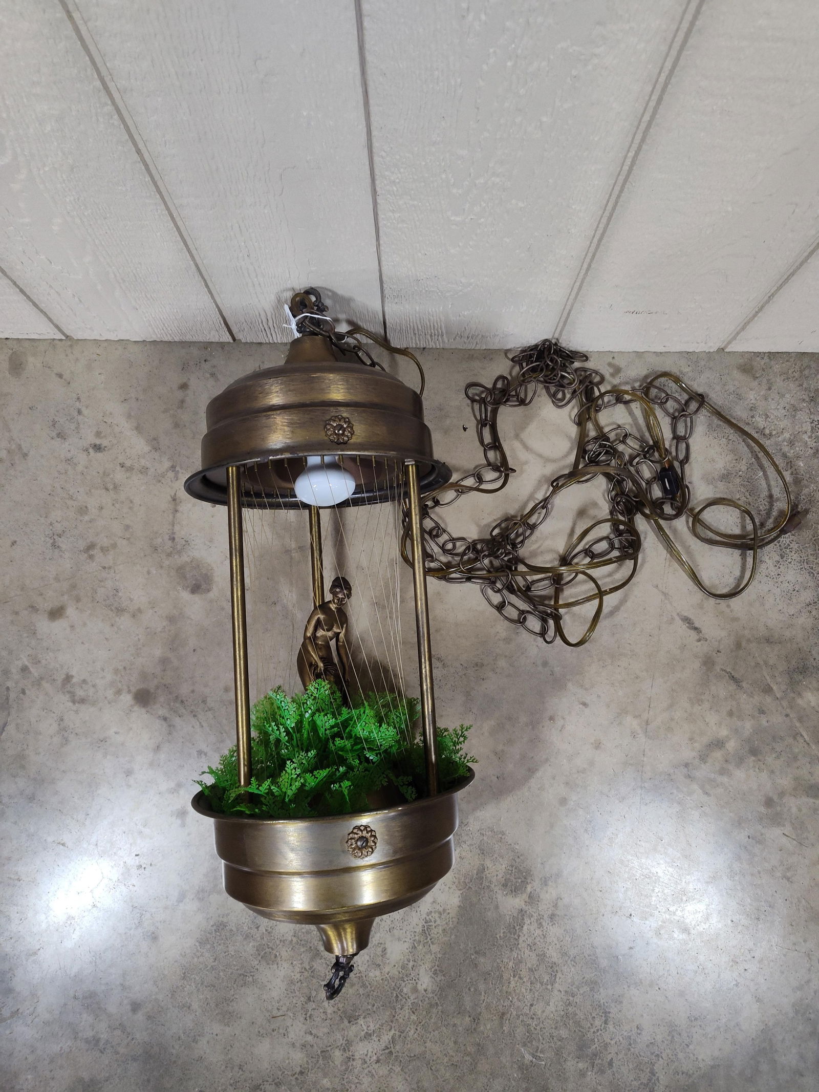 Vintage 70's Creators Inc. Hanging Goddess Mineral Oil Rain Lamp Light (1 of 7)